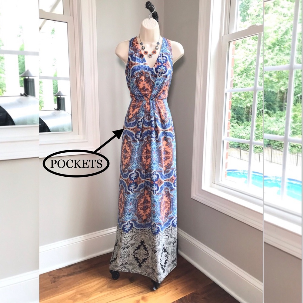Anthropologie Maeve Silk Boho Maxi Dress - Women’s 2  LIKE NEW